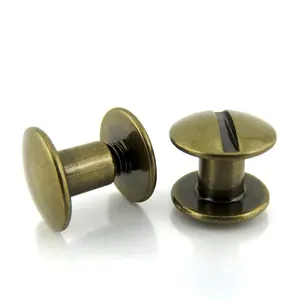 M4 brass Antique bronze chicago rivet screw