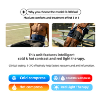 Appareil de thérapie par lumière rouge et chaleur/froid pour la récupération sportive, ceinture lombaire 3-en-1 sans fil, masseur dorsal pour gonflements et douleurs