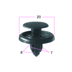 Clips de fixation <span class=keywords><strong>automobile</strong></span> en <span class=keywords><strong>plastique</strong></span> nylon de type poussoir, rivets à pression - Product Image 6