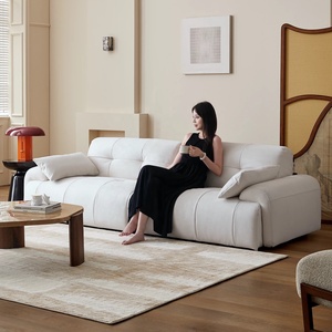 Zayshine Set di Divani Nordici Moderni di Lusso in Ecopelle Bianca per <span class=keywords><strong>Soggiorno</strong></span>, Modulare a 3 Posti, Lavabile, per Appartamenti - Product Image 3