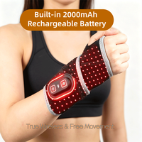 Masseur de poignet rechargeable à vibrations et lumière infrarouge pour soulager la douleur, l'arthrite, la tendinite et le syndrome du canal carpien