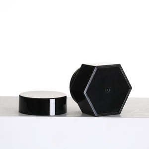 5g 15g 30g Tapa redonda negra Uñas poligonales Logotipo personalizado Crema de inyección Envase cosmético al por mayor - Product Image 5