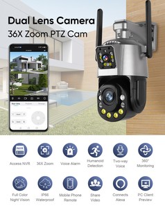 رؤية 36X عدسة مزدوجة شاشة مزدوجة لمسافات طويلة مراقبة لاسلكية CCTV الأمن واي فاي مشروع في الهواء الطلق - Product Image 3