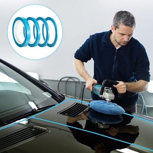 Ruban adhésif fin haute température pour peinture automobile, résistant aux courbes, 150 degrés, bleu - Product Image 6