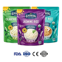 Gravure Printed Food Grade Composite Stand up Zipper Bag Resealable for Organic Rice Instant Rice Food Packaging
