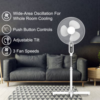 Ventilateur sur pied électrique en plastique de 16 pouces avec commande mécanique, oscillation, minuterie et fonctionnement silencieux pour la maison, l'extérieur et l'hôtel