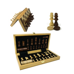 VEVOR Magnetic Wooden Chess Set, 12 Inch Chess Game Set, 2 Extra Queens Beginner Chess Set