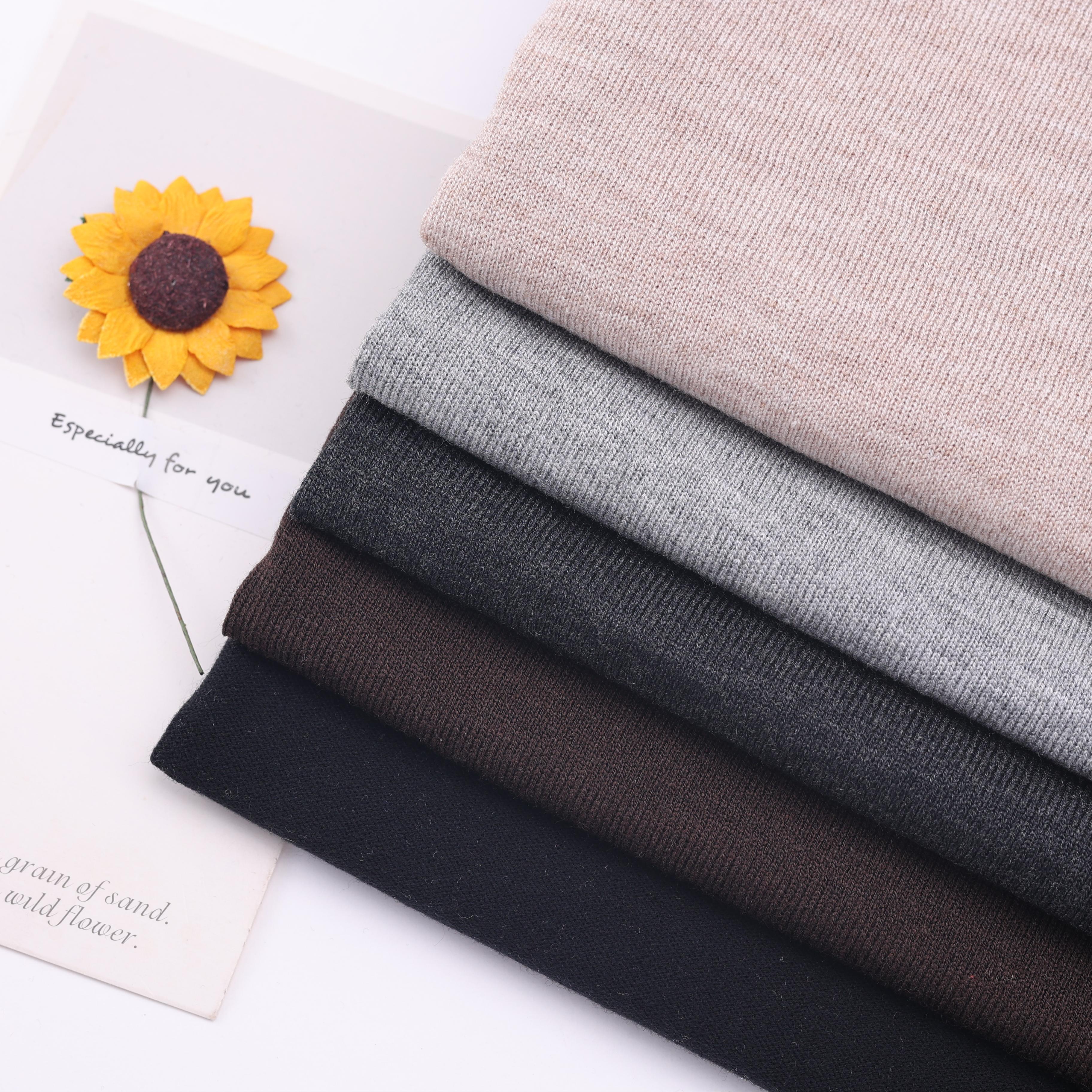 Premium Cashmere Wool Fleece Lightweight Eco-Friendly Moisture-Absorbent Anti-Pill Knitted 205GSM Winter Fabric Mixed Fabric