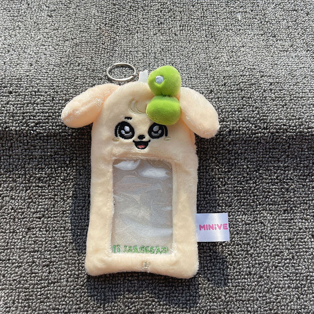 KPOP IVE MINIVE Cartoon Figure Plush Card Holder Keyring