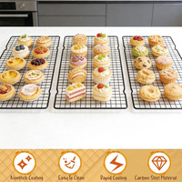 Grille de refroidissement en métal pour pâtisserie, idéale pour biscuits, gâteaux, pains – Support surélevé résistant au four pour séchage – Outil de cuisson