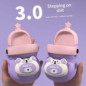 Chaussures Croc pour bébé, pantoufles à enfiler pour enfants, sandales d'été pour garçons et filles, antidérapantes, en EVA, pour la maison, mignonnes, en forme d'ours, 14-22cm - Product Image 5