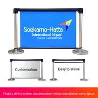 Barrière de Sécurité Rétractable en Plastique de 1,0 m pour File d'Attente Extérieure, Garde-corps pour Événements, Publicité, Centre Commercial, Aéroport
