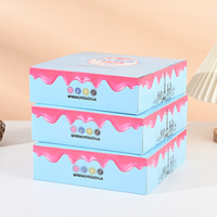 Boîtes à gaufres imprimées avec des dessins animés, personnalisables, résistantes à la graisse, cartons à pizza en papier pour emporter, emballage pour en-cas