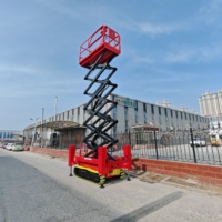 Plateforme élévatrice à ciseaux hydraulique de 12 m, dotée d'une rigidité structurelle élevée, équipée d'une descente d'urgence et d'un freinage automatique, levage à ciseaux
