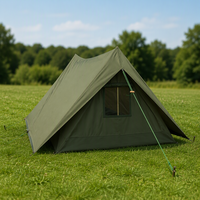 Abri de camping extérieur imperméable de haute qualité et durable, tente de terrain de style militaire pour une personne, installation rapide