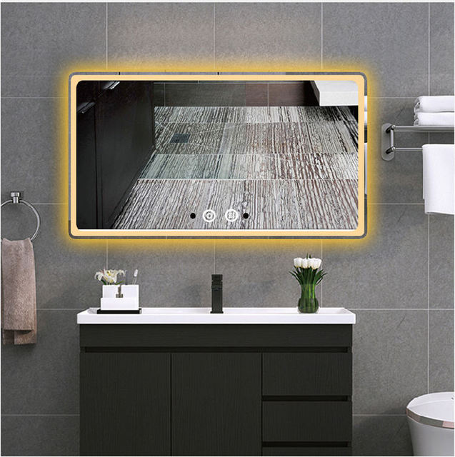 Smart LED Washingroom Mirror Frameless Bathroom Led Lighting Mirror With Antifog