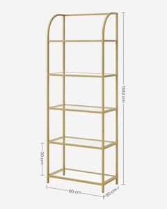 <span class=keywords><strong>VASAGLE</strong></span> <span class=keywords><strong>Étagère</strong></span> en verre <span class=keywords><strong>de</strong></span> grande capacité pour plantes <span class=keywords><strong>Étagère</strong></span> Bibliothèque Décoration <span class=keywords><strong>de</strong></span> la maison <span class=keywords><strong>Étagère</strong></span>s <span class=keywords><strong>de</strong></span> <span class=keywords><strong>rangement</strong></span> <span class=keywords><strong>Étagère</strong></span>s <span class=keywords><strong>de</strong></span> présentation en or à 5 niveaux - Product Image 6