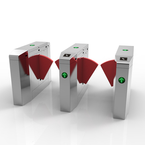 Barrière anti-tailgating Bosiny en acier inoxydable gris sur mesure, 5 paires de capteurs infrarouges, contrôle d'accès, tourniquet à clapet - Product Image 1