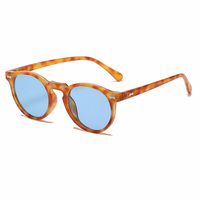 Kacamata Superhot 77100 gaya Vintage Pria & Wanita, kacamata teduh bulat ringan UV400 untuk Pria & Wanita