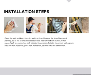 Rouleau d'autocollant mural pour meuble <span class=keywords><strong>TV</strong></span> de luxe moderne imperméable à l'eau rayures en bois peler et coller pour le salon motif géométrique - Product Image 2