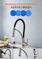 Mitigeur d'eau chaude et froide en acier inoxydable pour salle de bain, robinet cascade pour lavabo, robinet de cuisine