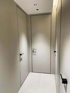 Portes cachées intégrées texturées en bois Porte invisible sans cadre de la pièce secrète intégrée en bois d'intérieur - Product Image 2