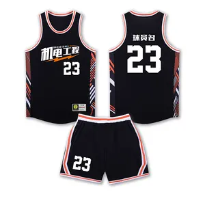 2024 individuelles Boys Basketballtrikot-Set niedriges MOQ digitaler Sublimationsdruck atmungsaktiv Sportbekleidung Set