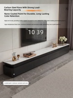 Table basse et meuble TV en pierre, design minimaliste moderne, haut de gamme, style luxe léger, pour petits salons, usage domestique