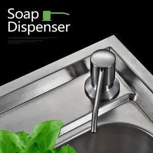 Distributeur de savon liquide de cuisine en acier inoxydable, pour évier de cuisine, nouveau design de ml, qualité supérieure, avec bouteille en ABS