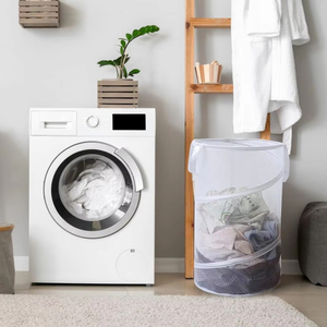 Wholesale <b>Large</b> Folding Laundry <b>Basket</b> Mesh Design Multi-Functional Household Package Clothes Clothing <b>Storage</b> Bag - Product Image 2