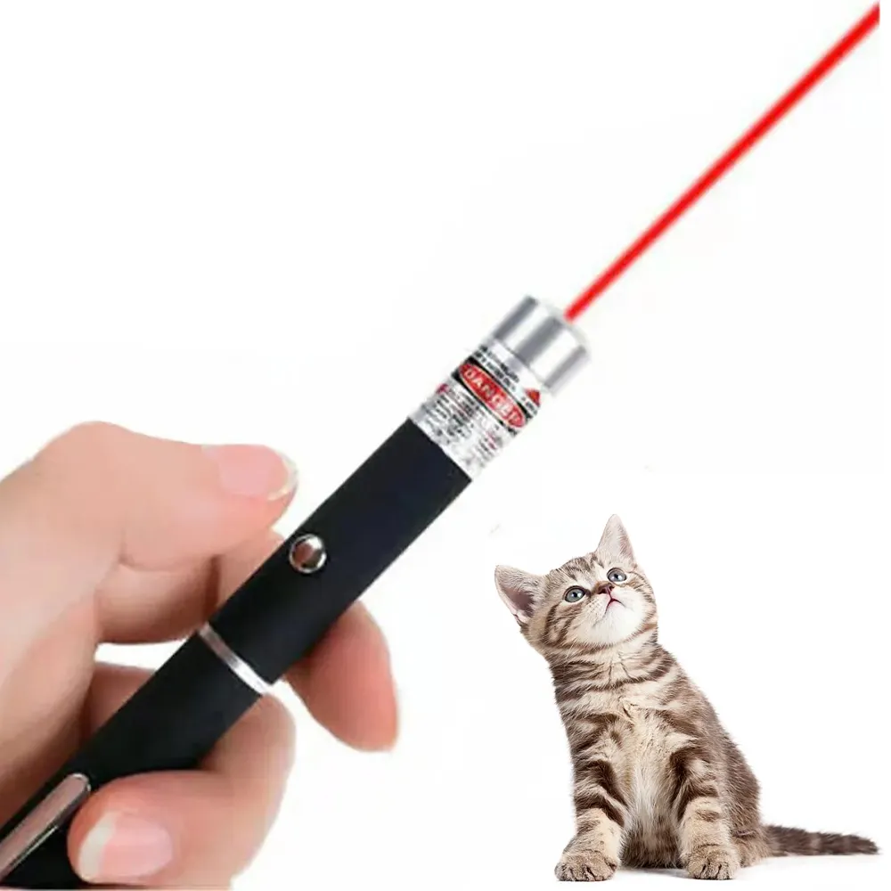 Penjualan laris pabrik Chengbei mainan kucing baterai ungu hijau merah mainan kucing laser kucing mainan laser kucing
