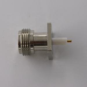 Usine Hembra N femelle Jack 50ohm RF connecteur coaxial avec 4 trous soudure bride vis douille 10A évalué cuivre ROHS conforme" - Product Image 5