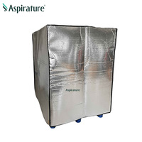 Couverture de plateau d'emballage isolante en aluminium réutilisable, offrant isolation et protection pour le transport de marchandises
