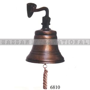 <b>Large</b> Brass Nautical Ship Bell For Boats And Yachts With Strong Rope Handle And Polished Golden Finished - Product Image 2