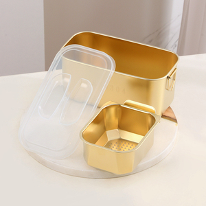 Mới đến 304 thép không gỉ thực phẩm lưu trữ container Set kim loại thực phẩm Snack hộp thép không gỉ bữa ăn chuẩn bị container Set - Product Image 3