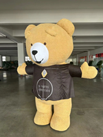 Costumes de mascotte gonflables Funtoys CE en forme d'ours en peluche