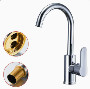 304 Stainless Steel Kitchen Faucet <b>Brushed</b> Finish Single Handle Mixer Tap - Product Image 5