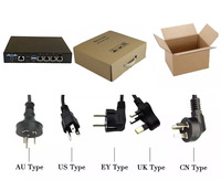 Intel J4125 Fansız Güvenlik Duvarı Cihazı 4x2.5GbE I226-V Mini Router, OPNsense PfSense VPN Küçük Ofisler için AES-NI ile