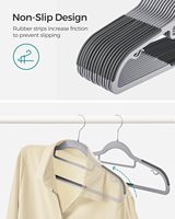 Cintres modernes en plastique brillant robuste pour pantalons, gain de place, 16,5 pouces de large, crochet pivotant à 360°, antidérapant, pour salle de bain