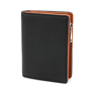 New Business Real Leather Multi Card <b>Small</b> Folding Card Holder Bifold <b>Wallet</b> With Zipper - Product Image 1
