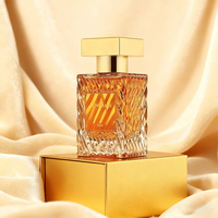 Flacon de parfum de luxe au design minimaliste 50 ml, flacon de parfum vide en cristal, flacon de parfum personnalisé avec logo gravé et boîte
