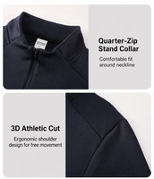 Magliette da Corsa a Maniche Lunghe con Mezza Zip e Logo Personalizzato, Asciugatura Rapida, Traspiranti, per Allenamento in Palestra, Abbigliamento Sportivo OEM ODM di Alta Qualità