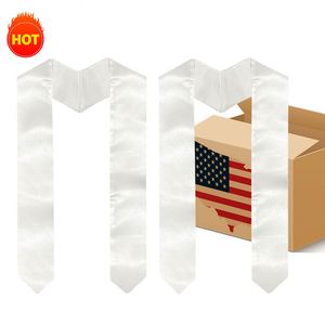 Livraison Gratuite Étole de Graduation 60 et 72 Pouces, Blanks de Sublimation Blancs pour Artisanat DIY, Étole Vierge pour Adultes et Jeunes - Product Image 1