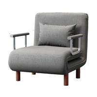 Sofá Cama Plegable Multifuncional de Tamaño Pequeño con Estructura Metálica Moderna y Tapicería de Tela para Sala de Estar