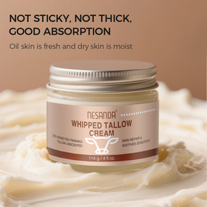 Cremes de Sebo Bovino 100% de Gado Criado a Pasto por Atacado com Óleo de Amêndoas Hidratante Facial e Corporal Vitamina E Creme de Sebo Batido - Product Image 3