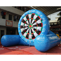 Cible de fléchettes de football gonflable double face 2-en-1, jeu de lancer de ballon gonflable pour la location événementielle et les activités d'entreprise