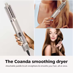 Kit de brosses sèche-cheveux 8-en-1 auto-enroulantes 1,25 pouces, 110 000 tr/min, puissant, avec support et diffuseur pliable, idéal pour les hôtels - Product Image 5