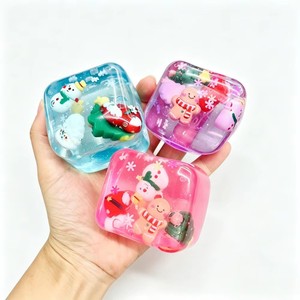 ของเล่นฟิดเจ็ตสีชมพูสำหรับคริสต์มาส ของเล่นเจลใสคลายเครียด ของเล่นการ์ตูนสำหรับวันหยุด ของเล่นตั้งโต๊ะ - Product Image 5