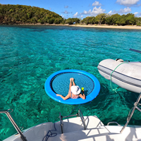 Hamac aquatique gonflable, idéal pour les voyages, hamac aquatique gonflable de qualité supérieure, flotteur antidérapant pour l'océan et la piscine