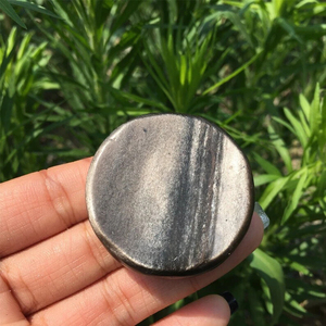Vente en gros de cristaux naturels en obsidienne argentée sculptés Soleil et Lune, minéraux de guérison Reiki pour la décoration intérieure, cadeau minéral - Product Image 4